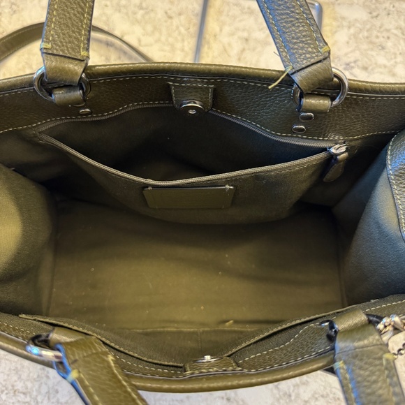 Women's Coach Leather Dempsey carryall tote cargo green D2039-1959 - Picture 12 of 12